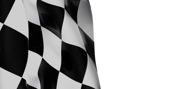 High-resolution image of a checkered racing flag. Perfect for sports, competition, and victory themes.