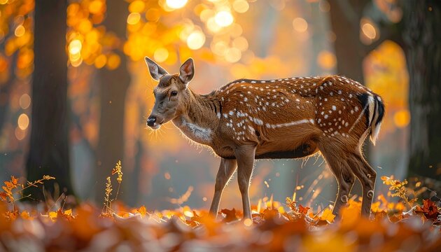 deer in the woods - Powered by Adobe