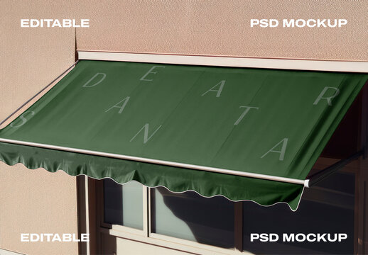 Green Awning PSD Mockup Template