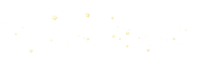 Sparkling gold stars scattered on a white background. Perfect for festive designs.