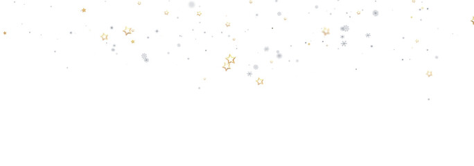 Fototapeta premium Beautiful image of gold and silver stars falling on white. Perfect for holidays!