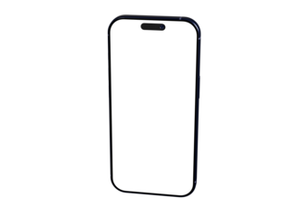 Clean, professional mockup of a smartphone with a blank screen, perfect for app presentations or website designs.