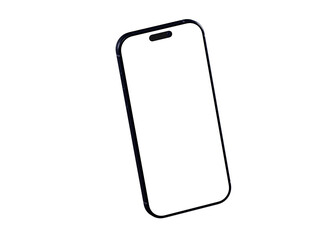 High-quality image of a modern smartphone with a blank screen, perfect for app presentations or website designs.
