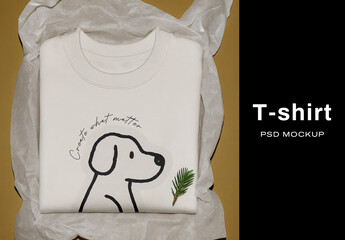 Minimalist Tshirt Mockup Design PSD