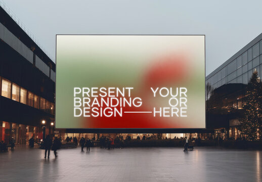 Outdoor Billboard Mockup For Branding Display