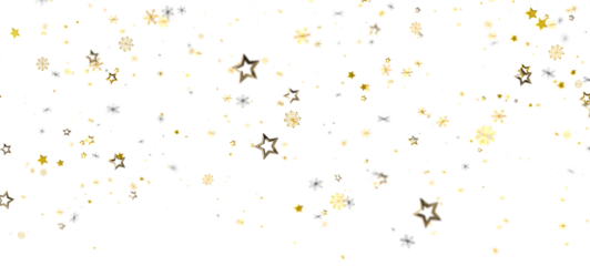 Festive background with gold stars and snowflakes. Ideal for holiday designs, celebrations, Christmas, New Year, or any special occasion. Perfec