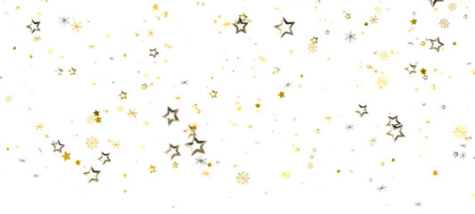 Elegant background featuring golden stars and snowflakes glitter effect, perfect for holiday season, winter themed projects, and festive designs