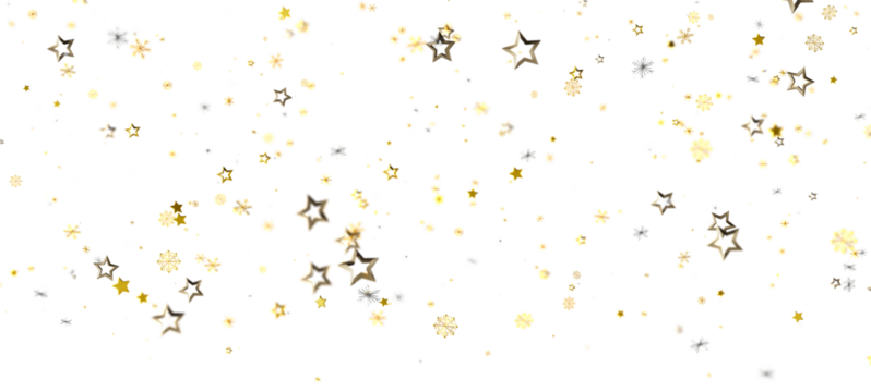 Elegant background featuring golden stars and snowflakes glitter effect, perfect for holiday season, winter themed projects, and festive designs