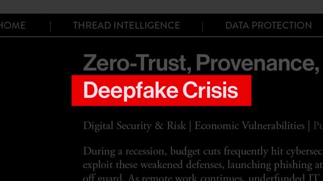 Deepfake Crisis &mdash; News Headline Text Animation