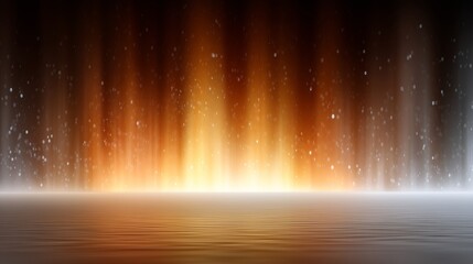 Colorful water fountain display at night creating vibrant light reflections