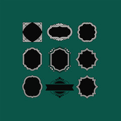 black and white shield set.