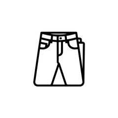 Black and white icon of a neatly folded pair of jeans, a quiet symbol of a missing person and the memory of their last known garment. Represents the individuals lost to enforced disappearance 