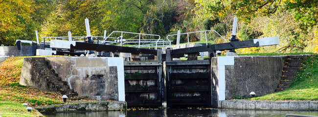 Hatton locks Grand Union Canal Warwickshire England UK