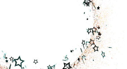 Conceptual digital art of a star background with white space and unique style. Ideal for designs requiring a starry or elegant theme.