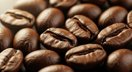 Naklejka premium High-Quality Dark Roast Coffee Beans for Brewing Fresh Coffee at Home or in Cafes