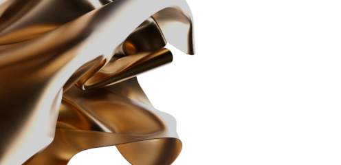 Luxury gold fabric flowing abstract. Perfect for elegant designs, website banners, and more.