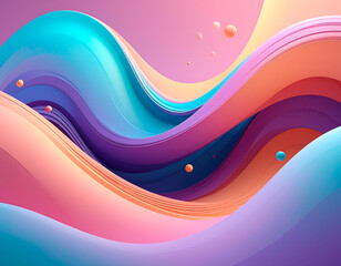 Abstract background with 3D shapes and smooth gradients, modern digital design