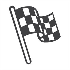 Obraz premium Racing Finish Line Success Championship Flag Icon Symbol Win Motorsport Event Competition Victory Checkered Design