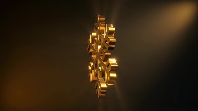 Modern Artistic Wall Installation with Golden Geometric Sculptures