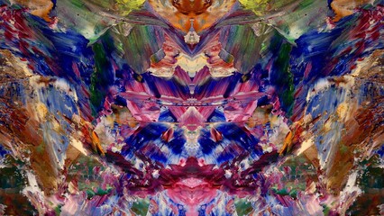 Abstract art background . Hand painting artwork on canvas .