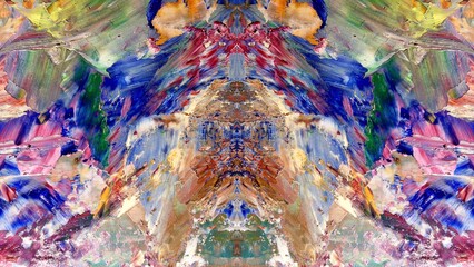 Naklejka premium Abstract art background . Hand painting artwork on canvas .