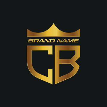 Letter cb logo design. creative minimal monochrome monogram symbol