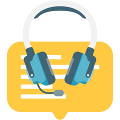 Headset and Speech Bubble