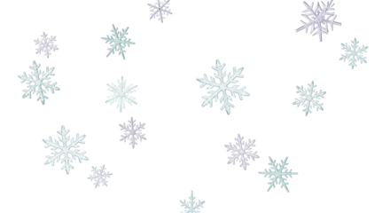 Isolated snowflakes, winter holiday decoration elements and frosty Christmas season greeting cards