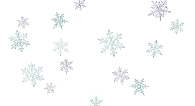 Isolated snowflakes, winter holiday decoration elements and frosty Christmas season greeting cards