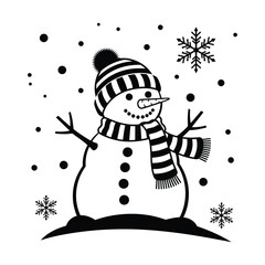 Snowman for winter holiday season decoration