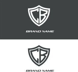Letter cb logo design. creative minimal monochrome monogram symbol