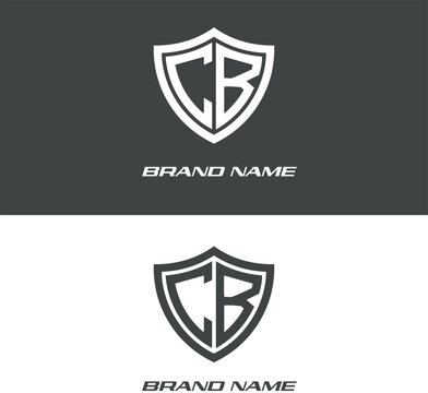 Letter cb logo design. creative minimal monochrome monogram symbol