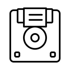 Floppy icon vector image. Can be used for Retro.