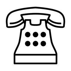 Telephone icon vector image. Can be used for Retro.