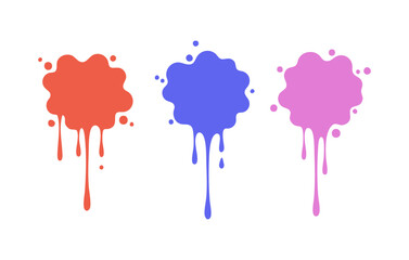 colorful paint splashes