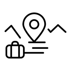Destination icon vector image. Can be used for Adventure.