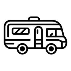 RV icon vector image. Can be used for Adventure.
