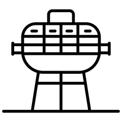 Grill icon vector image. Can be used for Trekking.
