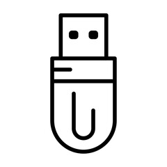 Flash Drive icon vector image. Can be used for Printing.
