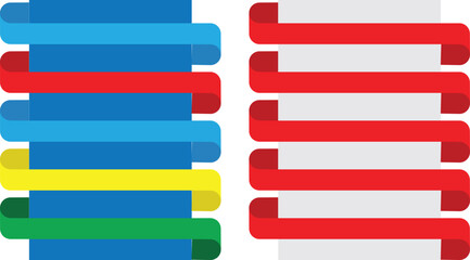 set of colorful ribbons.