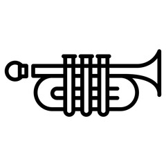 Trumpet icon vector image. Can be used for Carnival.