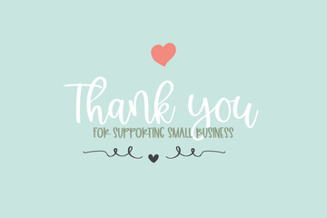 thank you card design with modern typography and decorative elements. Perfect for expressing gratitude for gifts, support, or purchases. Ideal for small businesses, weddings, celebrations, or everyday