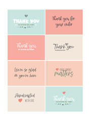 thank you card design with modern typography and decorative elements. Perfect for expressing gratitude for gifts, support, or purchases. Ideal for small businesses, weddings, celebrations, or everyday