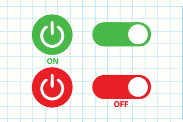 Power button and toggle switch