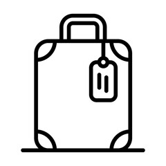 Luggage icon vector image. Can be used for Ski Resort.