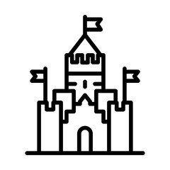 Kigndom icon vector image. Can be used for Fairytale.