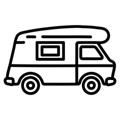 Camper icon vector image. Can be used for Rainforest.