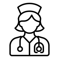 Emergency Response Nurse icon vector image. Can be used for Nursing.