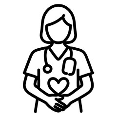 Dialysis Nurse icon vector image. Can be used for Nursing.