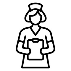 Geriatric Nurse icon vector image. Can be used for Nursing.